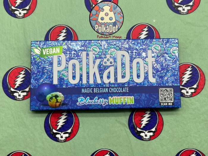 Polkadot Blueberry Muffin Magic Mushroom Chocolate Bar